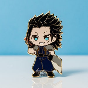 FF7 Zack Hard Enamel Pin, Nostalgic Game