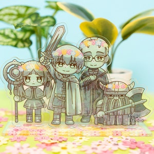 The Hero Party 5-piece Acrylic Standee Featuring Frieren, Himmel, Heiter, Eisen, Mother's Day Gift