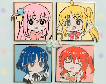 Pin de esmalte duro de Bocchi y esa banda