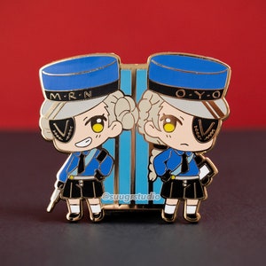 P5 Confidant Caroline & Justine (Lavenza) "The Strength" Twins Enamel Pin, Mother's Day Gift