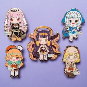 Hololive Myth Enamel Pin Set, Fan Merch
