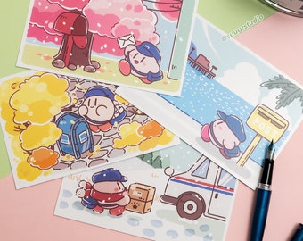 We Delivery! Postie Poyo Mailman Postcards/Mini Prints, Save the USPS, Father's Day Gift