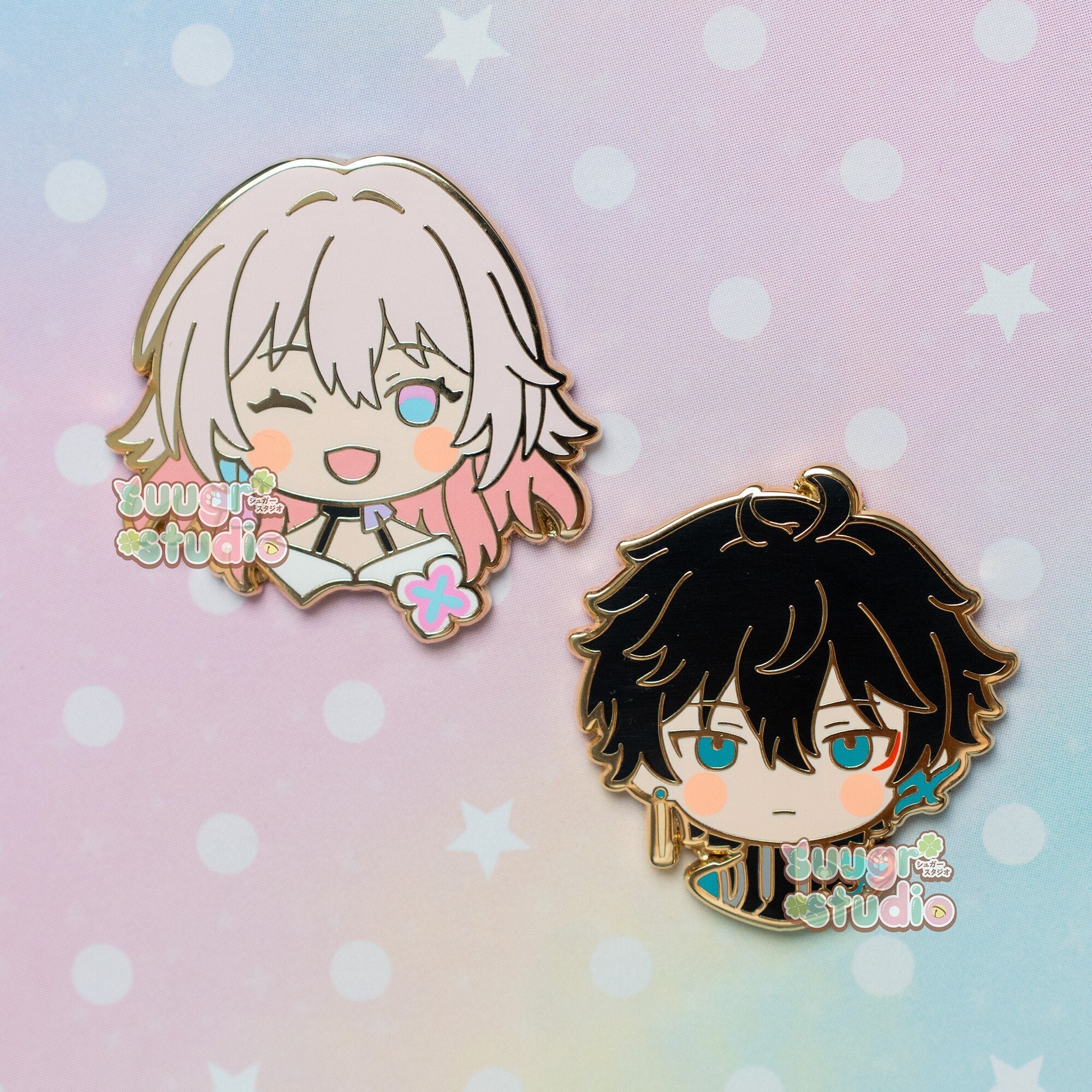 HSR March 7th and Dan Heng Honkai Star Rail Hard Enamel Pin - Etsy