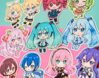 ボーカロイド ステッカー - 初音ミク、雪ミク、桜ミク、リン、レン