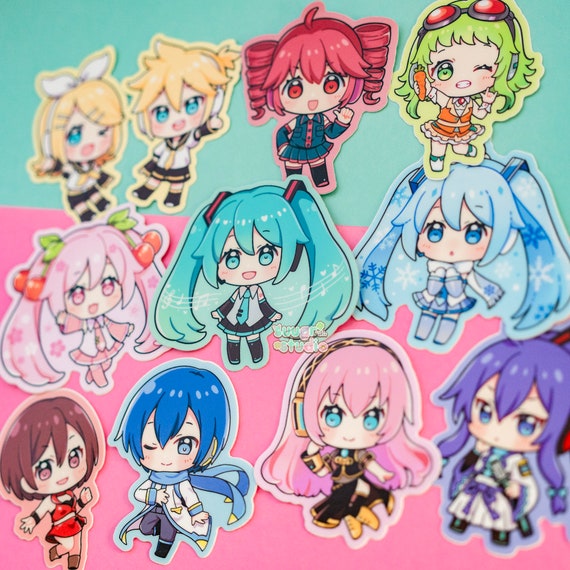 ボーカロイド ステッカー - 初音ミク、雪ミク、桜ミク、リン