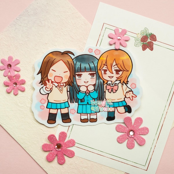 Ayane, Sawako and Chizuru, the bestie girls Vinyl Sticker
