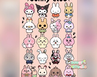 Bunny Club Print(Available in 2 Sizes)