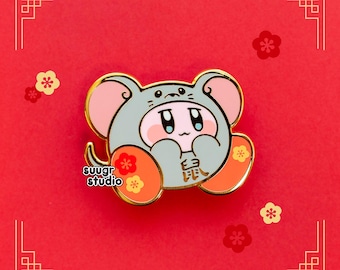 Chinese Zodiac Poyo Enamel Pin - Rat