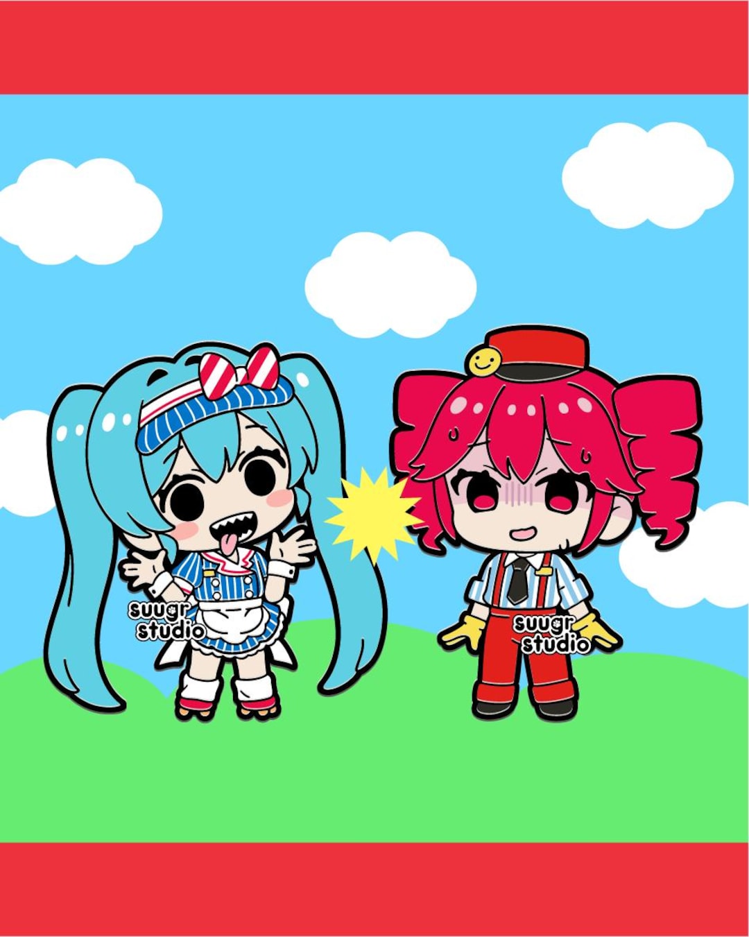 Virtual Vocalist Miku and Teto Hard Enamel Pin (mesmerizer Set II) - Etsy