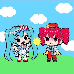 Virtual Vocalist Miku and Teto Hard Enamel Pin (Mesmerizer Set II)