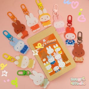 Colorful Bunnies Acrylic Charm Keychain Blind Bag