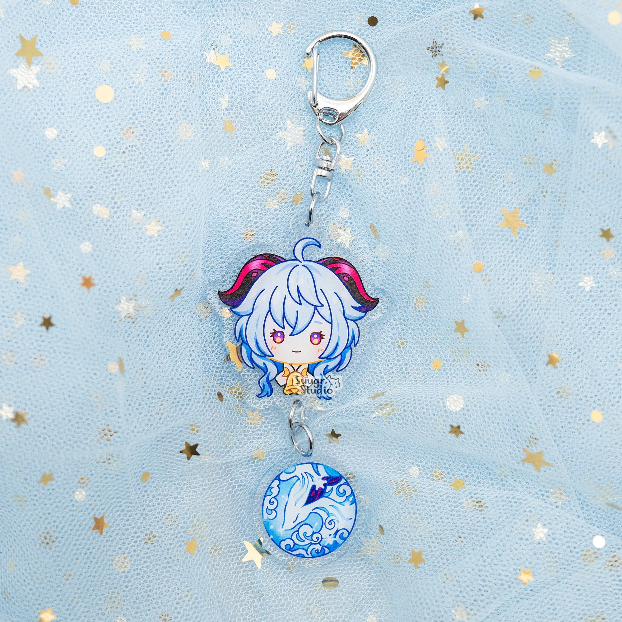 Genshin Impact Ganyu 2-piece Double-Sided Acrylic Charm, Keychain