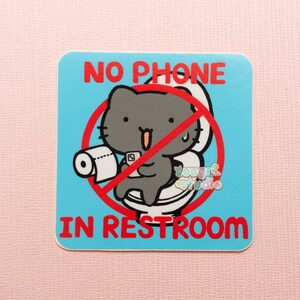 No Phone in Restroom 3" vinylsticker