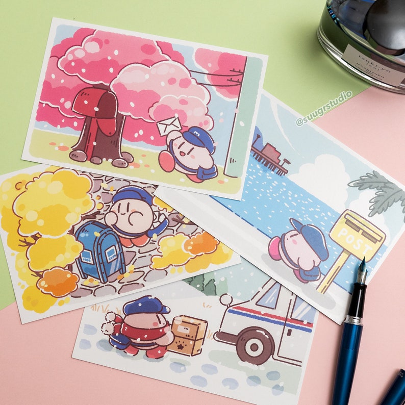 We Delivery! Postie Poyo Mailman Postcards/Mini Prints, Save the USPS 