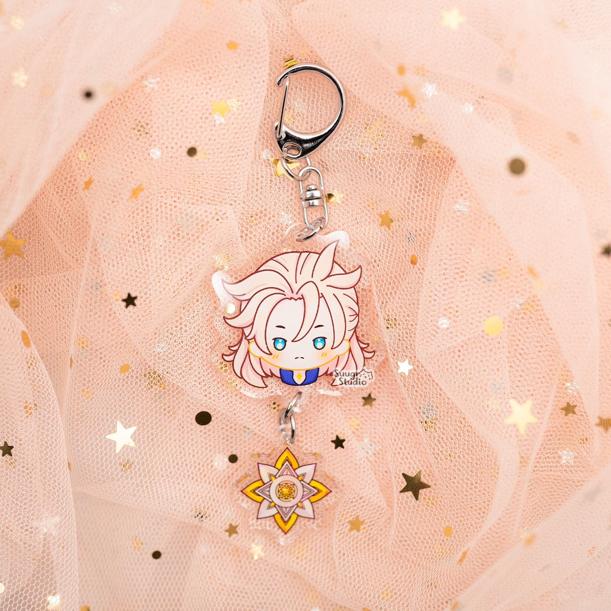 Genshin Impact Albedo 2-piece Double-Sided Acrylic Charm, Keychain