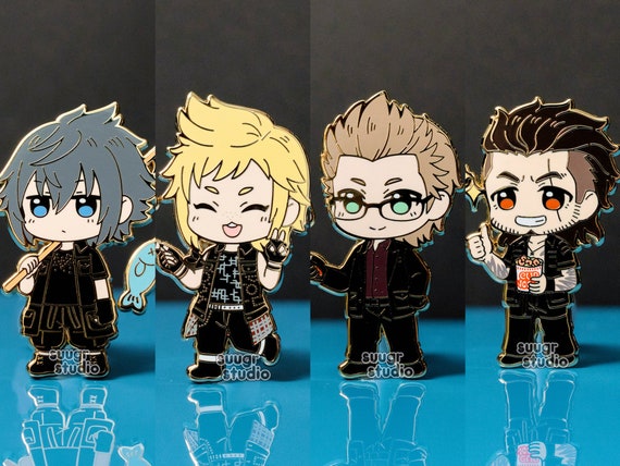 FF15 ノクト プロンプト イグニス グラディオ 缶バッジ FFXV FF15 ノクト プロンプト イグニス グラディオ 缶バッジ FFXV