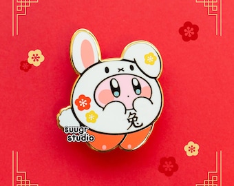 Chinese Zodiac Poyo Enamel Pin - Rabbit