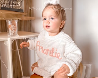 Cherished Custom Baby Sweaters: Personalize Their Name with Exquisite Embroidery