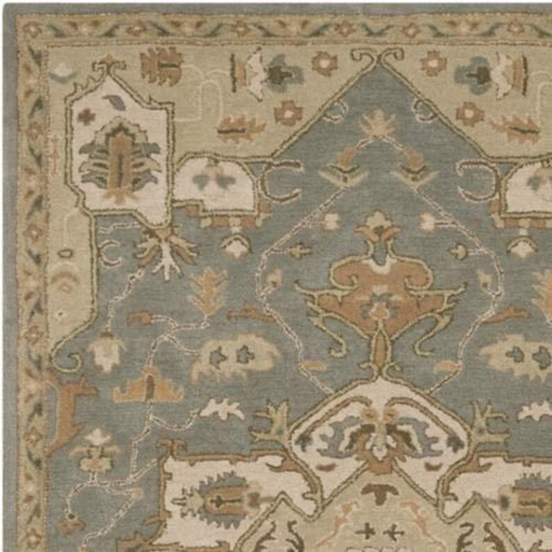 Surya 5x8 6x9 8x11 9x12 Gray Hand Tufted 100percent Wool Etsy