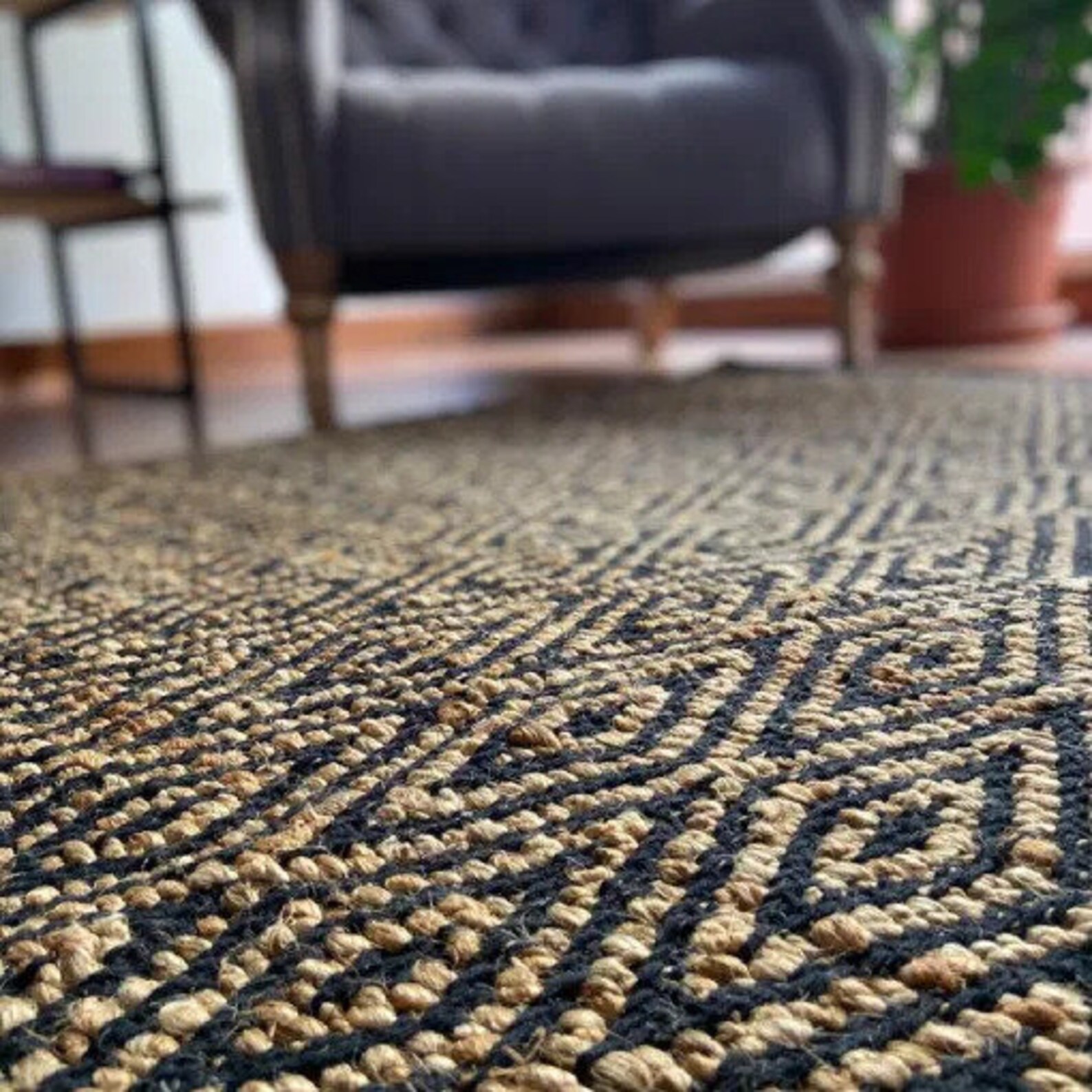 Ballard Design 5x7 Jute Handwoven Diamond Sisal HandMade Etsy