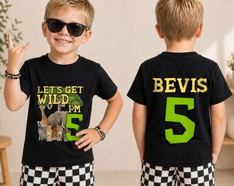 Little Safari Explorer 5th Birthday Shirt, Personalized Animal Birthday Tee, Custom Name Birthday Boy Outfit, Safari Party Gift