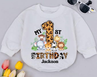 Custom My 1st Birthday Boy Romper, Wild One Outfit Boy, First Birthday Gifts For Boys, First Birthday Outfit Boy, 1st Birthday Outfit Boy