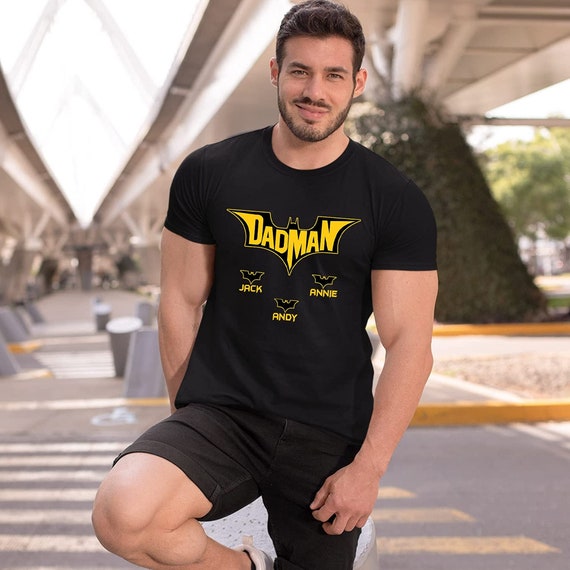 Men's Super Dadman Bat Hero Proud Of My Daddy T Shirt Men's Super Dadman Bat Hero Proud Of My Daddy T Shirt
