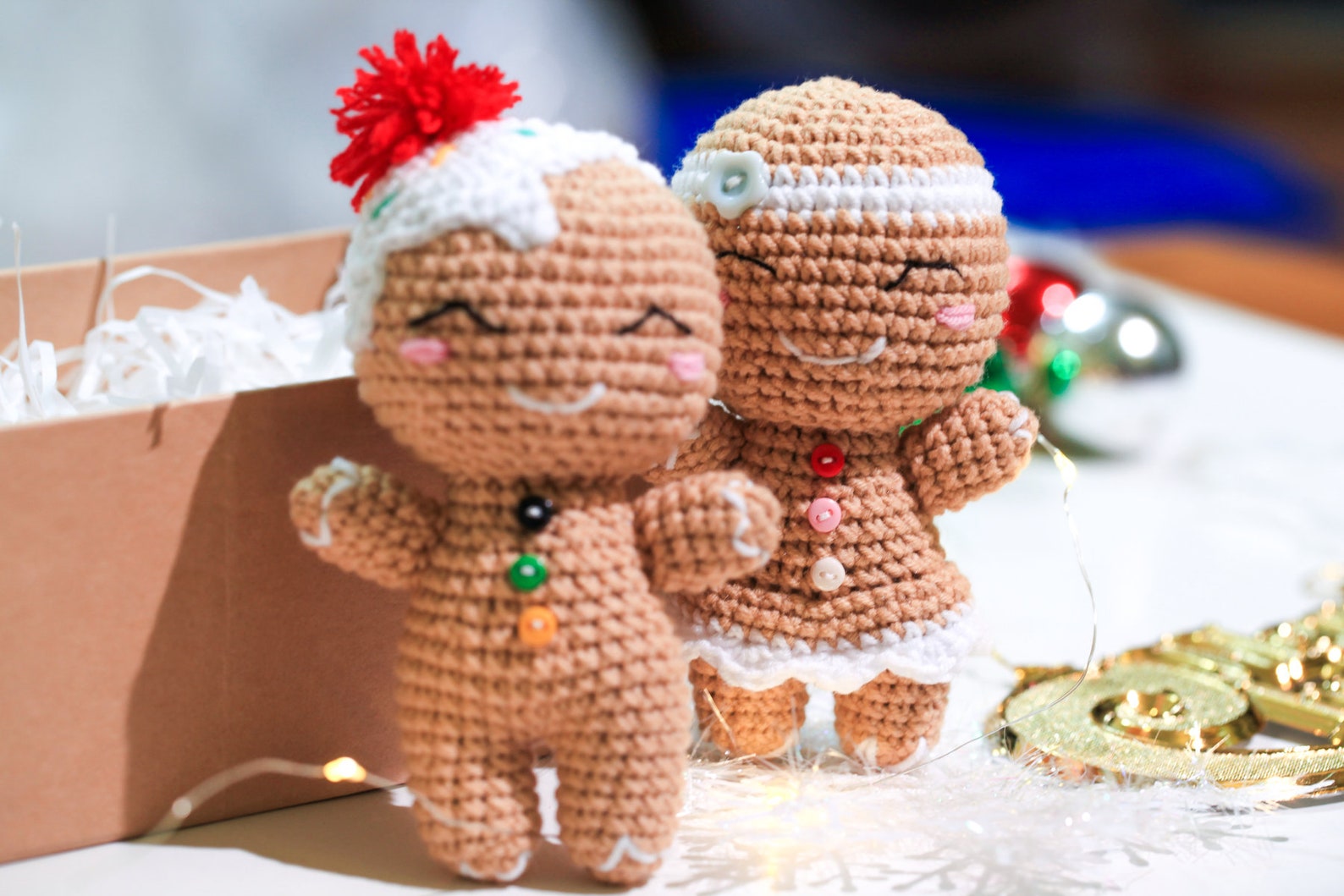 Crochet Christmas Gingerbread Tree Ornament Boy Girl Handmade Etsy