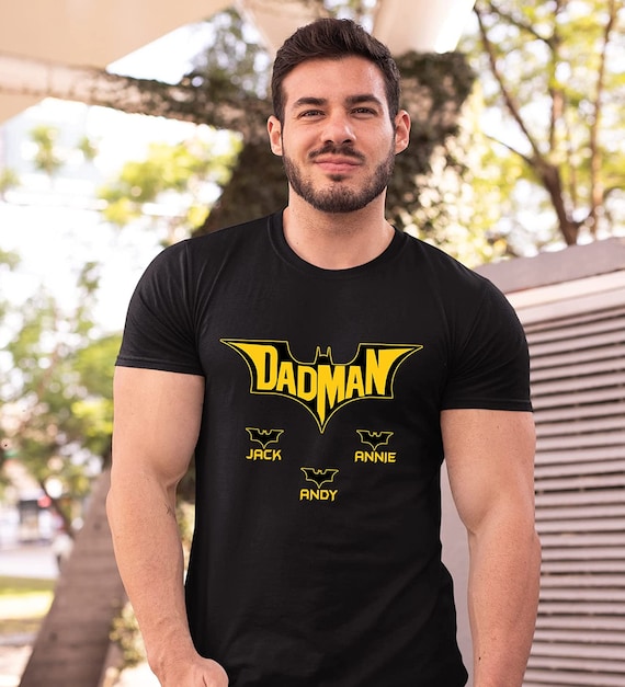 Men's Super Dadman Bat Hero Proud Of My Daddy T Shirt Men's Super Dadman Bat Hero Proud Of My Daddy T Shirt