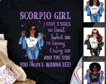 It's my Birthday Scorpio Queen Shirt, Scorpio Gift For Her, Scorpio Birthday T-shirt, Horoscope Zodiac Shirt, Scorpio Girl Personality Tee