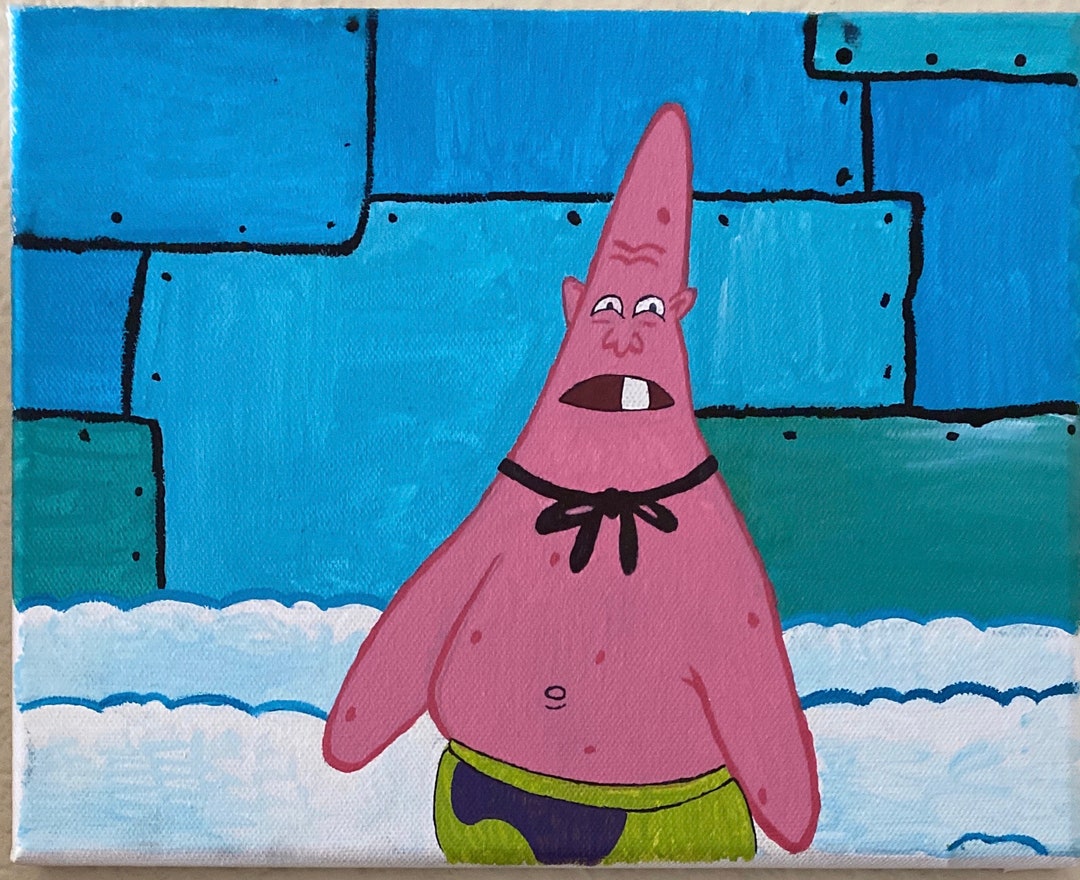 Patrick Meme Painting - Etsy