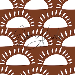 BOHO Half Sun Seamless File, BOHO Repeat Pattern, Llama Lovers, Commercial and Personal Use