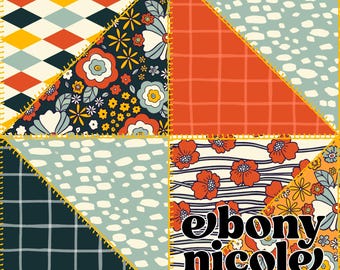 Blommigt quiltmönster, sömlöst mönster, vintage lapptäcke, digitalt papper, upprepning av Cottagecore-tyg, kommersiellt bruk
