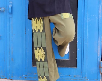 PANASIAM Thai Fisherman Pants – Unisex Wrap Pants for Yoga Meditation Tai Chi Massage Festivals - Boho Hippie Lounge Pants loose fit Pants