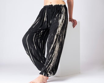PANASIAM Tie-Dye Harem Pants Bogota – Lightweight Summer Joggers, Relaxed Fit Boho Pants, Unisex Lounge Pants - Festival, Yoga, Men & Women