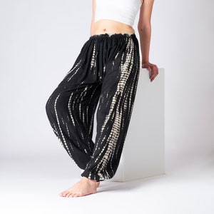 PANASIAM Tie-Dye Harem Pants Bogota – Lightweight Summer Joggers, Relaxed Fit Boho Pants, Unisex Lounge Pants - Festival, Yoga, Men & Women