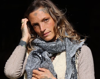 PANASIAM Soft Cotton Scarf - Lightweight, Handwoven Winter Autumn Shawl, Versatile Shoulder Wrap, Cozy Loop Scarf for Fall & Winter Unisex