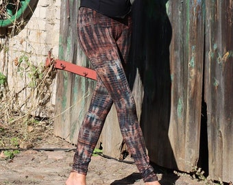 PANASIAM legging batikontwerp | unisex | Meditatie Boho Goa uniek | Vrijetijdsleggings, yogaleggings, sportleggings met abstract patroon