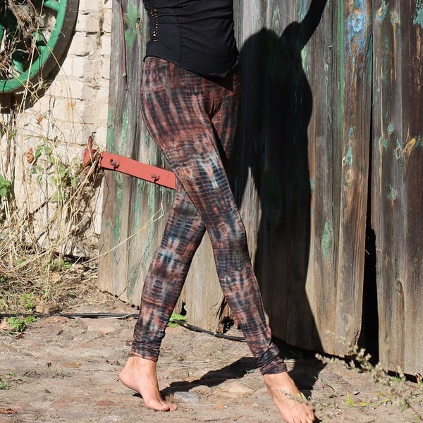 PANASIAM Leggings Batik Design |  unisex | Meditation Boho Goa unique | Freizeitleggings Yogaleggings Sport Leggings mit abstraktem Muster