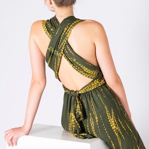 PANASIAM Infinity Hosenkleid Tie-Dye – eleganter Damen Jumpsuit, Wickel Hosenrock mit weiten Beinen, Overall - Party, Urlaub, Hochzeit