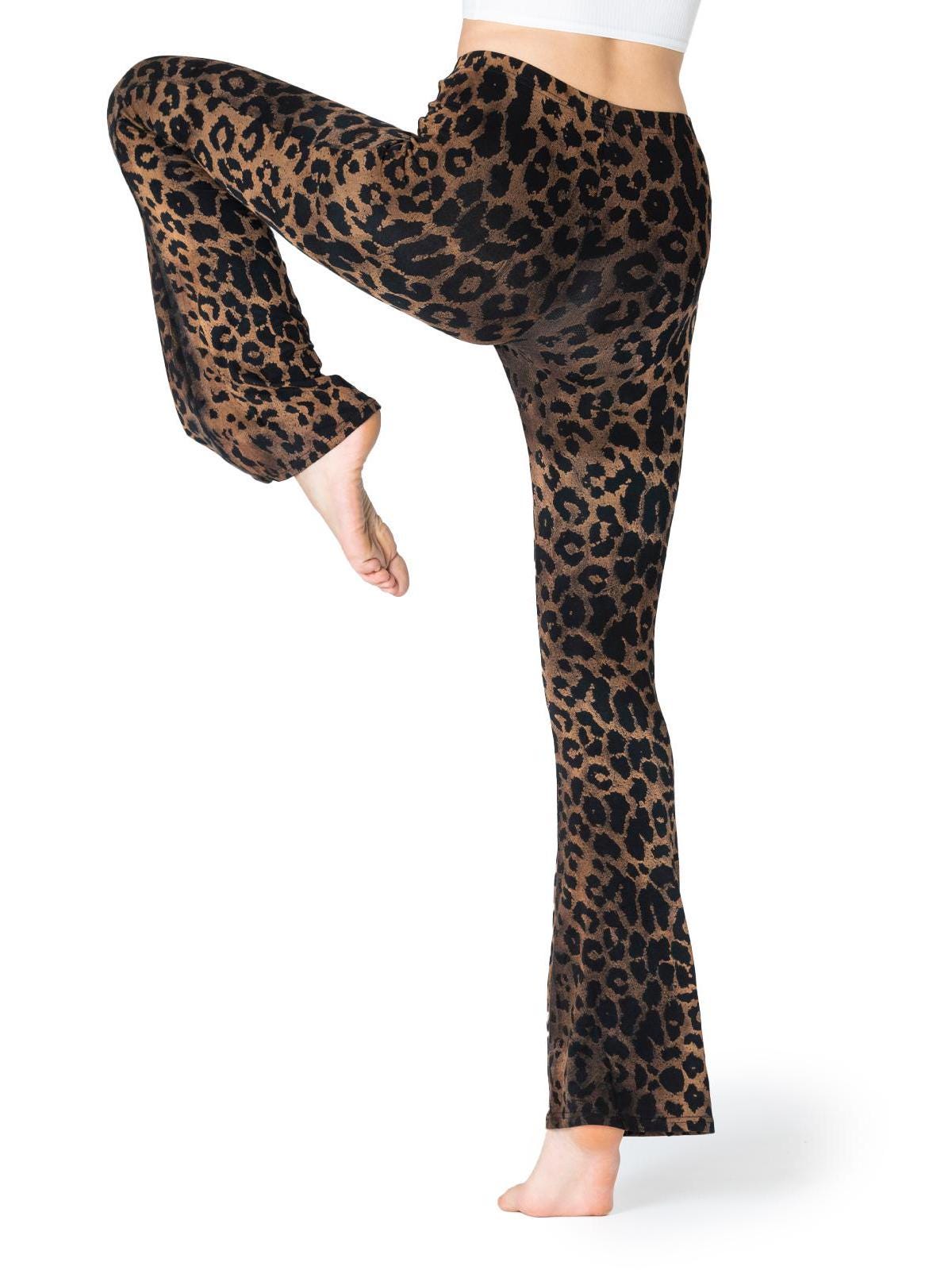 PANASIAM Damen Leggings 'Batik Leo' - Weich, Handgefärbt, Unikat - Leopardenmuster Für Yoga & Freizeit