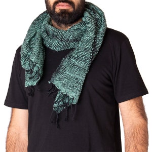 PANASIAM scarf, loosely woven neck scarf, warm winter scarf, hand-woven from 100% cotton, can also be worn as a loop scarf or shoulder scarf image 10