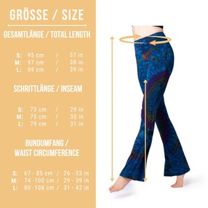 PANASIAM Batik Leggings mit Schlag I High Waist Schlaghose Bootcut Yoga Hose Flare Leggings ausgestellte Hose Bootleg Handgefärbt Unikat Bild 5