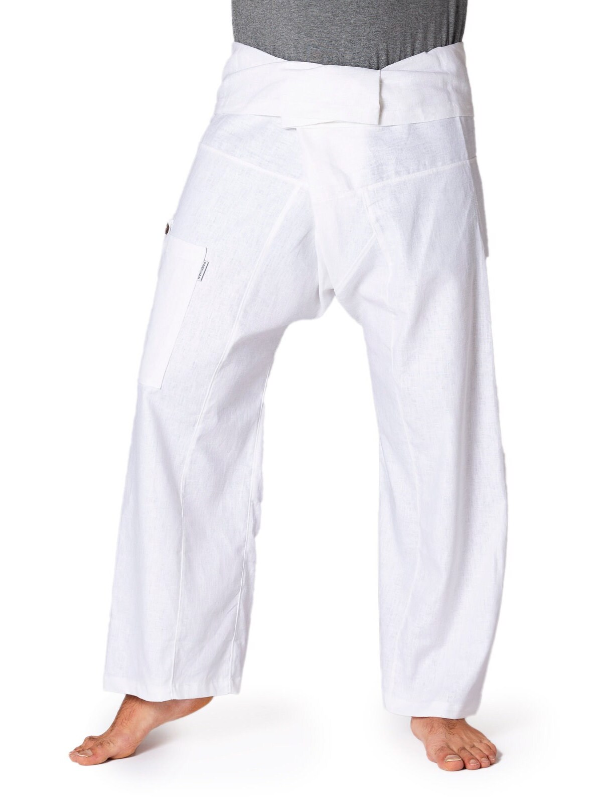 PANASIAM Thaise Fisherman broek, handgeweven, 100% echt natuurlijk katoen, een grote klassieker, donkergrijs, L