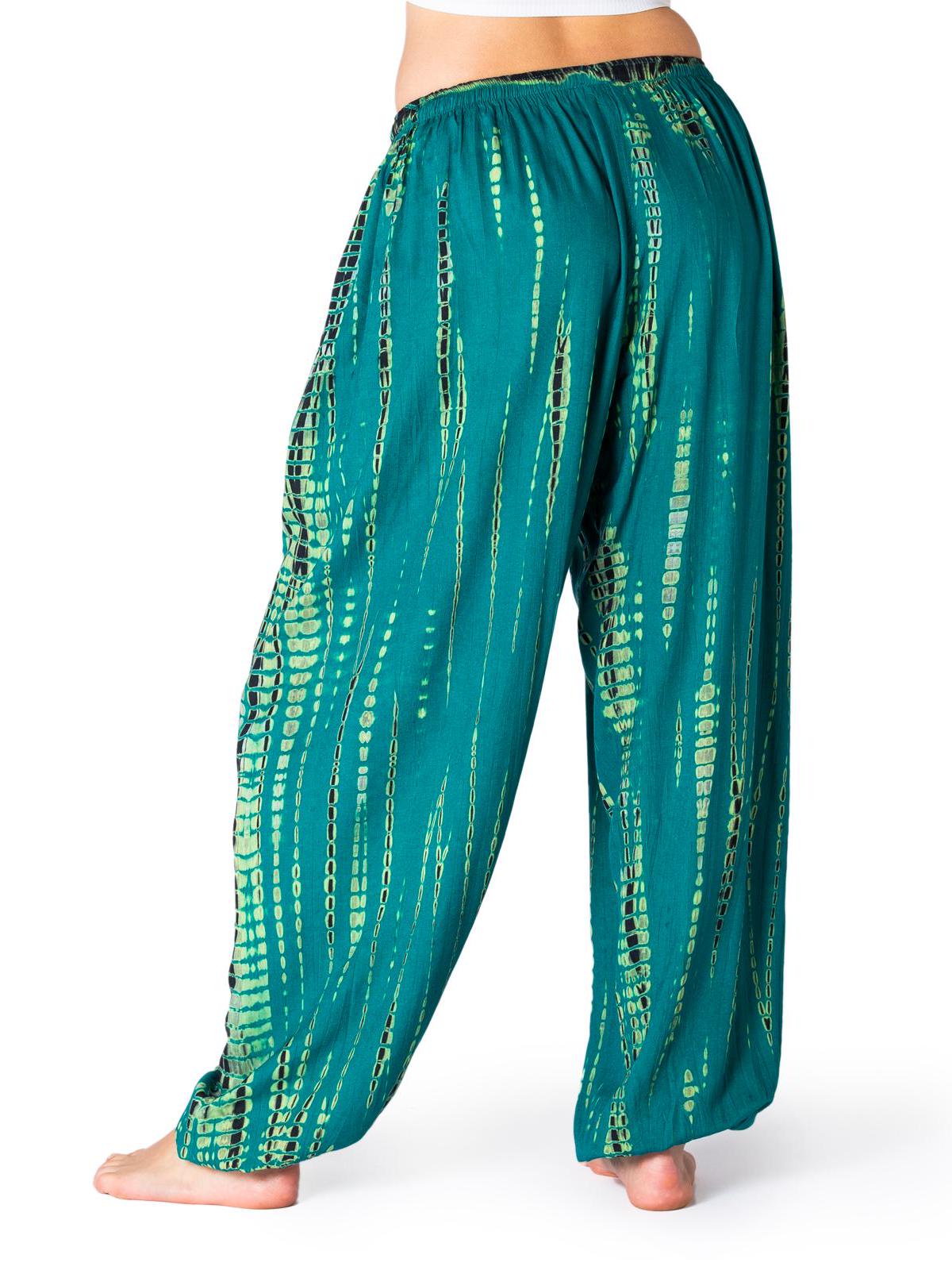 Pantalón Harem Tie-dye PANASIAM - Corte Holgado, Tejido De Viscosa, Unisex. Ideal Para Yoga, Festivales O Estar En Casa