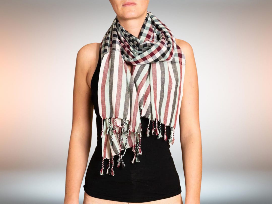 PANASIAM Authentic Cambodian Krama Scarf – 100% Cotton, Handmade