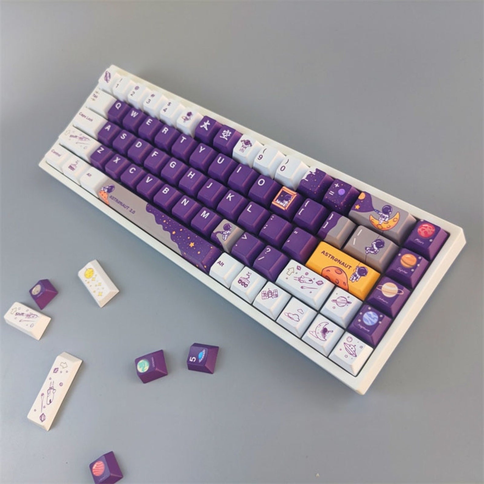 Custom Space Fantasy Keycaps Set 138 Key PBT Keycap Etsy