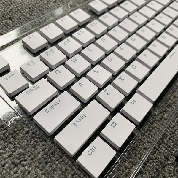 Low Profile Keycaps Set, Shine Through Double-Shot ABS Keycaps, Backlit Keycaps, Cherry MX Switches Mechanical Keyboard, Custom Keycap