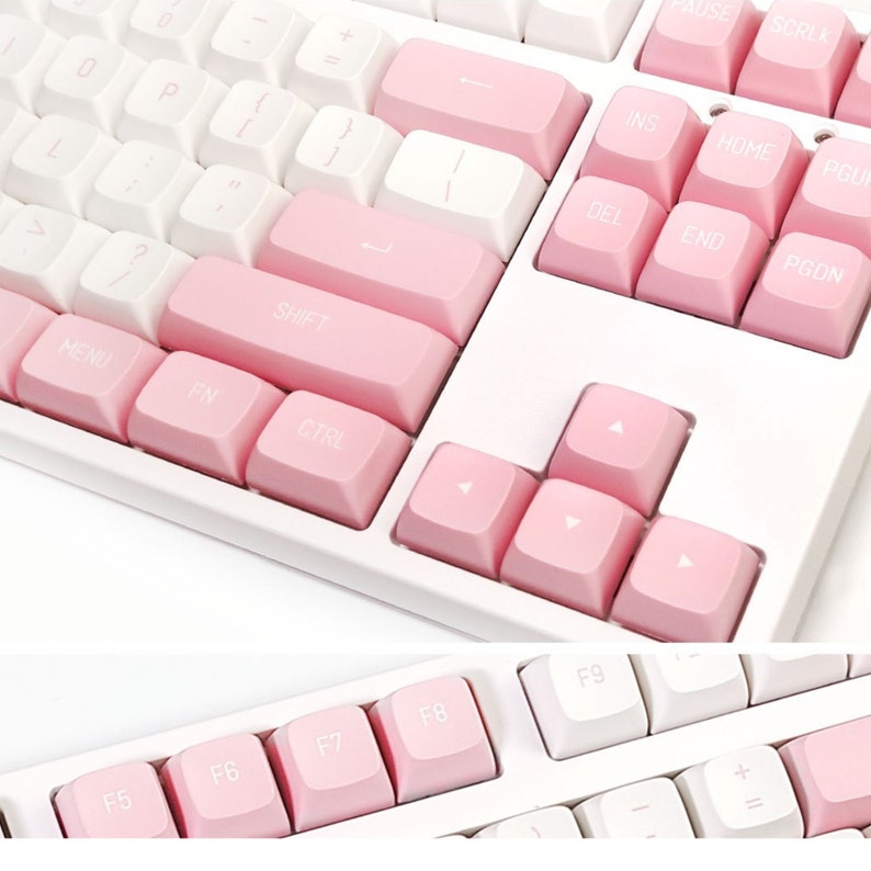 Pink Keycaps Set 149 Keys Cute Keycap PBT Cherry MX Switch Etsy
