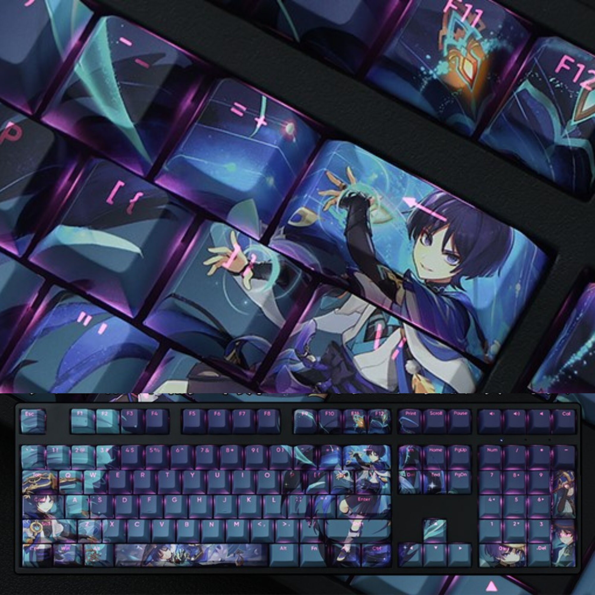 108 Keys/set Bayonetta Keycap Pbt Dye Subbed Backlit Keycaps Cartoon Anime  Gaming Key Caps For Ansi 61 87 104 108 Layouts - Mice & Keyboards  Accessories - AliExpress